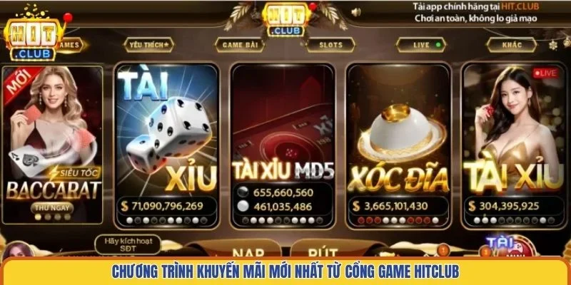 Chương trình khuyến mãi mới nhất từ cổng game Hitclub
